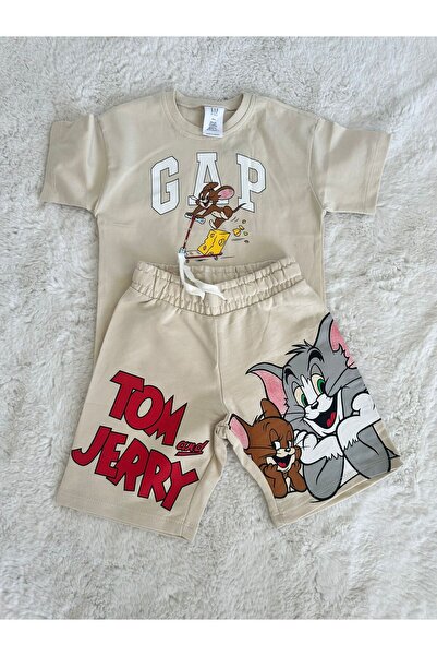 OEM طقم شورت تي شيرت للأولاد توم وجيري