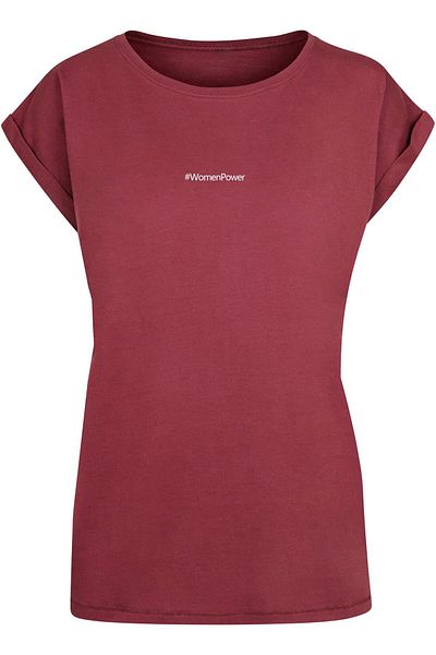 Merchcode Damen Ladies Wd - Strong As A Woman Extended Shoulder Tee