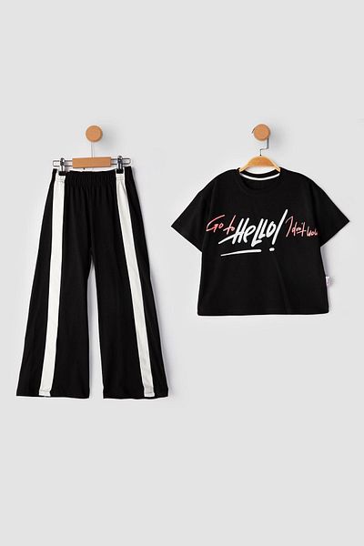 MİNİ İNOWESTA KİDS Girl's Summer Bottom Top Tracksuit Set