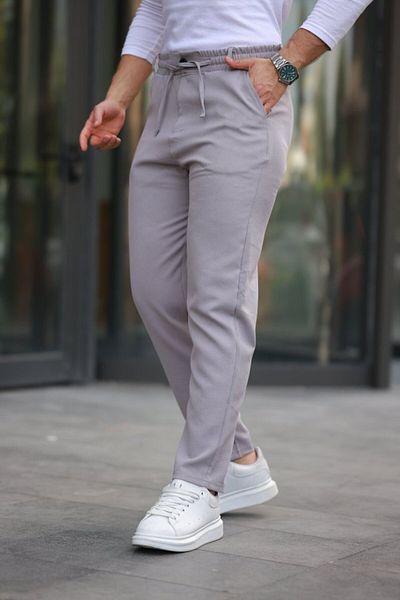 MRA Fashion Men's Waist Lace-Up Jogger Pants