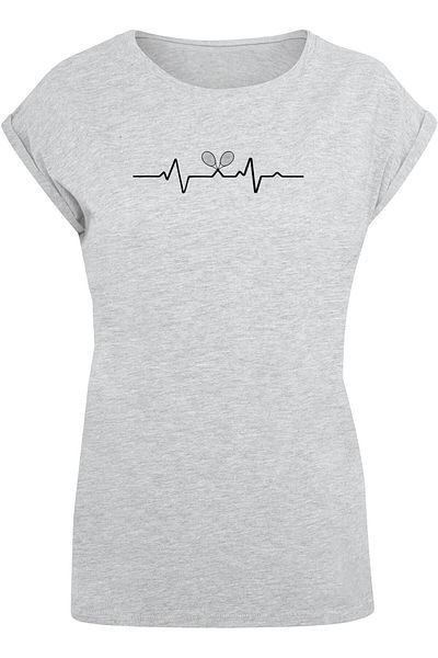 Merchcode Damen Ladies Tennis Beats Extended Shoulder Tee