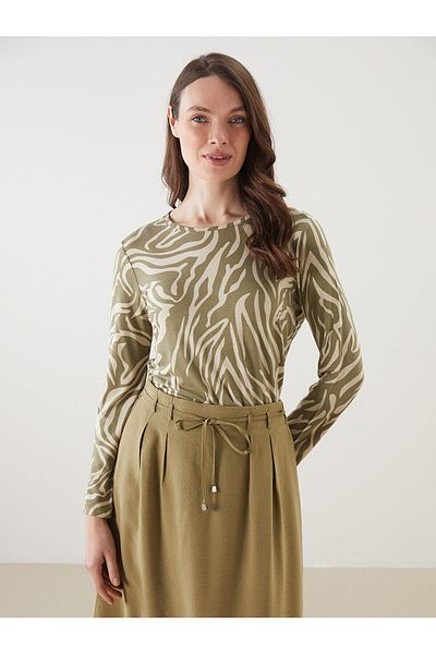 LC Waikiki Crew Neck Patterned Women's T-Shirt