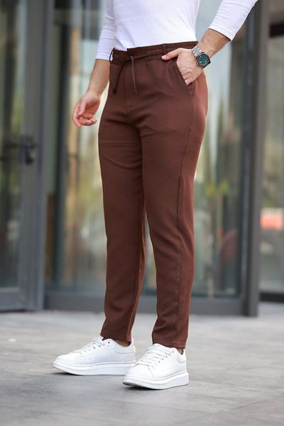MRA Fashion Men's Waist Lace-Up Jogger Pants