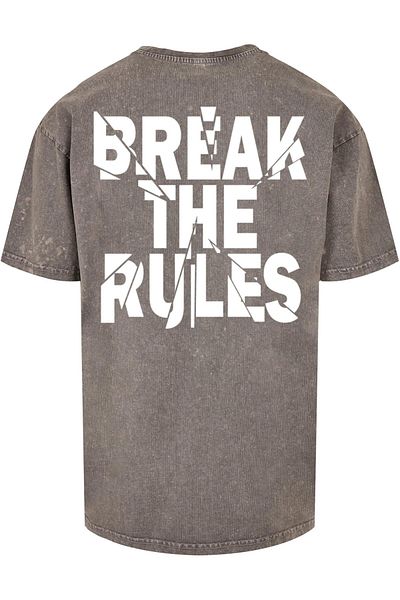 Merchcode Herren Break The Rules 2 Acid Washed Oversize T-Shirt
