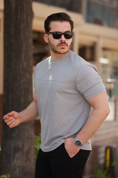 Modayakamoz Ανδρικό μπλουζάκι με κοντό μανίκι Crew Neck Oversize