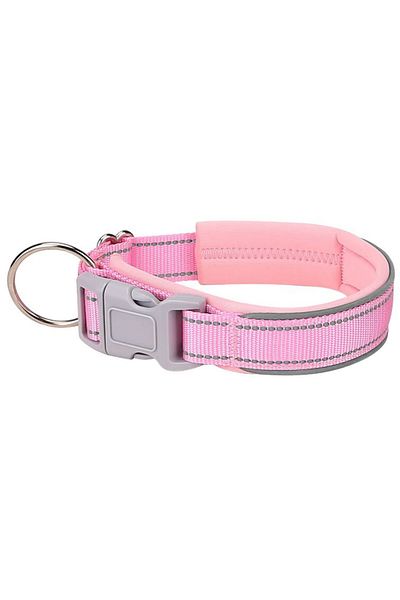 REDz Accessories Zgardă reflectorizantă pentru câini, mărimea S, reglabilă, nailon, roz