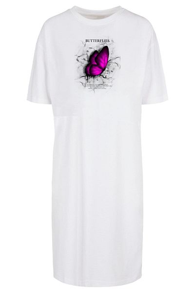 Merchcode Damen Ladies Butterflies Oversized Slit Tee Dress