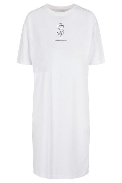 Merchcode Damen Ladies Spring - Tulip Flower Oversized Slit Tee Dress