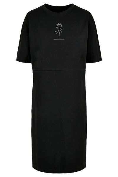 Merchcode Damen Ladies Spring - Tulip Flower Oversized Slit Tee Dress