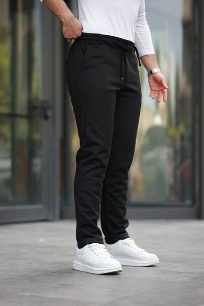 MRA Fashion Men's Waist Lace-Up Double Leg Knitted Cotton Fabric Jogger Pants