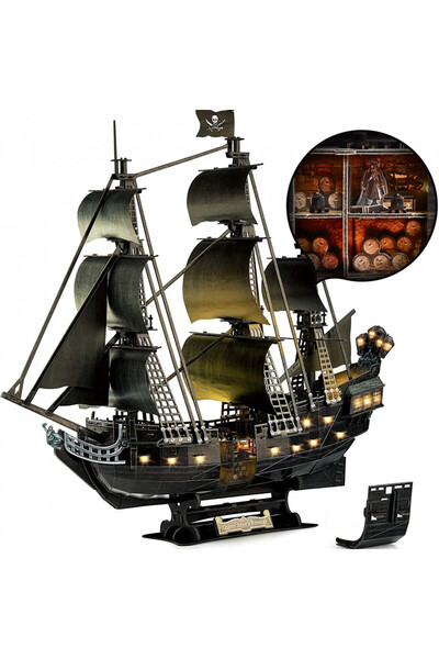 Cubic Fun - 3D Puzzle Led Queen Anne Ship 293 Pieces
