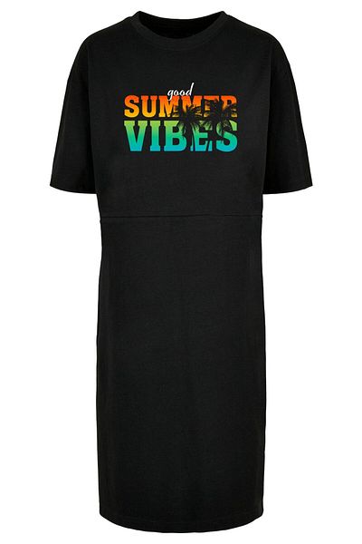 Merchcode Damen Ladies Good Summer Vibes Oversized Slit Dress