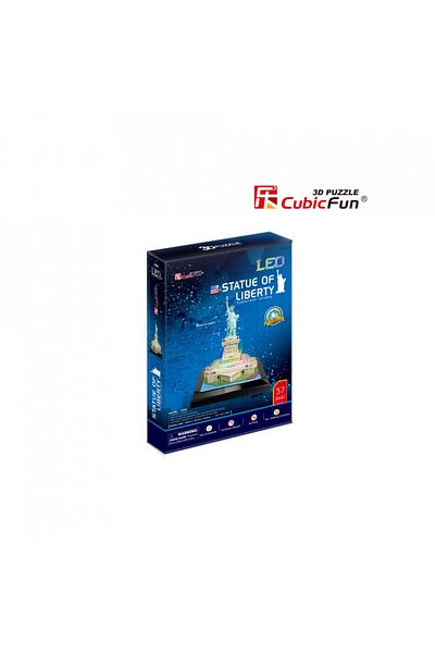 Cubic Fun - 3d Led Puzzle Statue Of Liberty 37 Pieces
