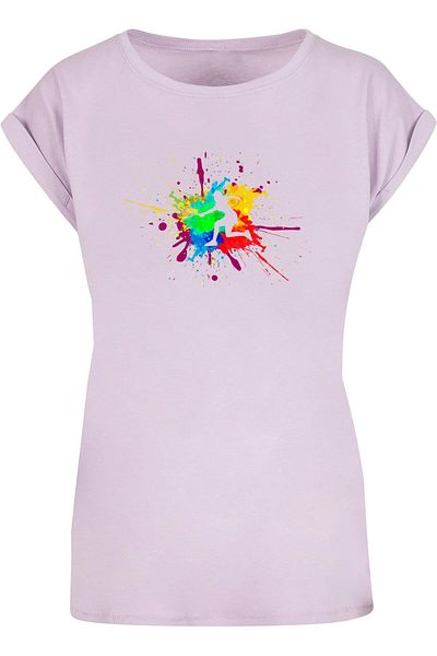 Merchcode Damen Ladies Color Splash Player Extended Shoulder Tee
