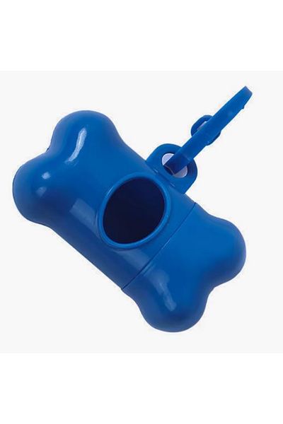 REDz Accessories Suport pentru sac de deșeuri pentru animale de companie, recipient igienic, aspect de os, albastru