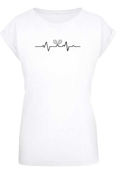 Merchcode Damen Ladies Tennis Beats Extended Shoulder Tee