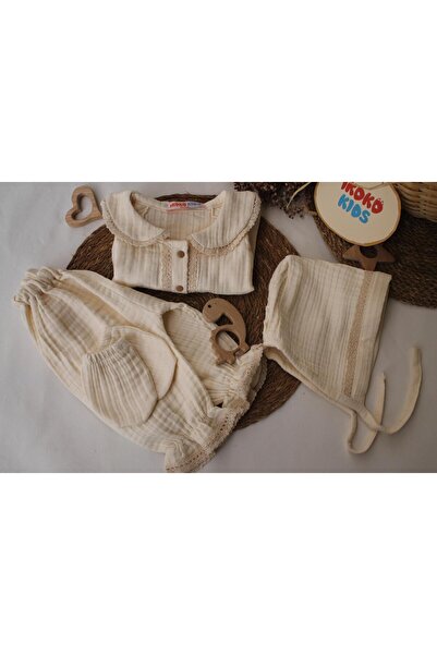 ikokokids كريم 4 طبقات موسلين متعدد 4 قطع إصدار المستشفى