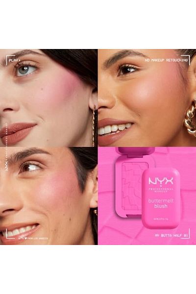 NYX Professional Makeup Buttermelt Blush, Powder Blush, up to 12 H Wear, Fade & Transfer Resistant,