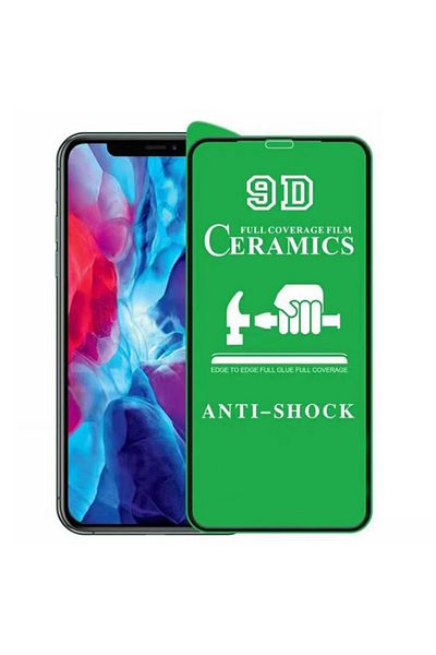 REDz Accessories Folie ceramică, compatibilă cu iPhone 14 Pro Max/15 Plus, protecție ecran, margini negre
