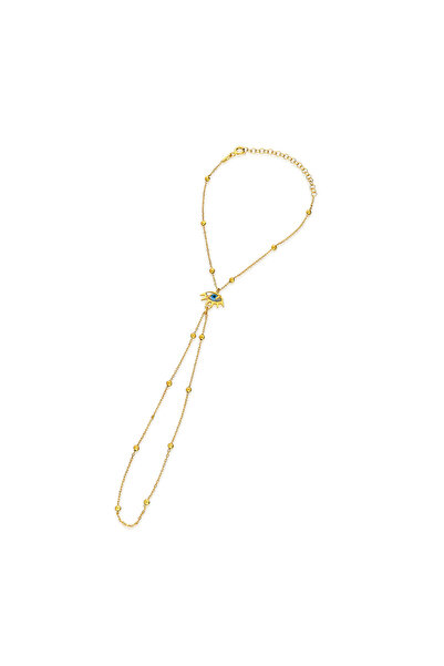 emy by emel luxury silver jewelry Altın Kaplama Nazar Boncuklu Kirpik Şahmera...