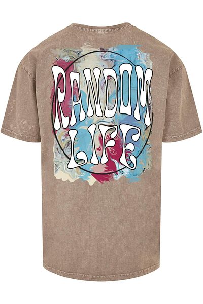 Merchcode Herren Random Life Acid Washed Heavy Oversized Tee