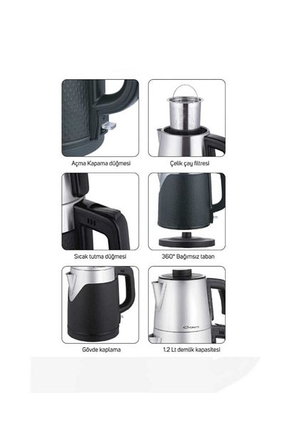 CONTİ Conti Ctm-130 Dempro Cover Steel Tea Maker Inox