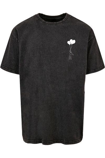 Merchcode Herren Love In The Air Acid Washed Heavy Oversize Tee