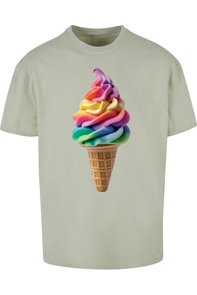 Merchcode Schweres, übergroßes T-Shirt mit Pride Scoops