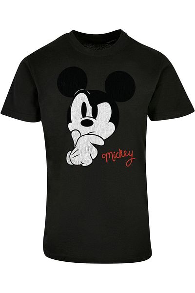ABSOLUTE CULT Herren Mickey Mouse - Distressed Ponder Basic T-shirt