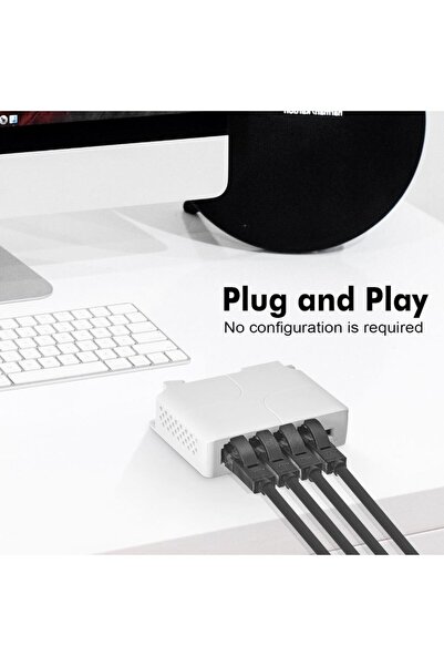 NOVACOM NVC-AT13F-A 10/100Mbps 1/3 POE Extender 100mt 30W İç Ortam