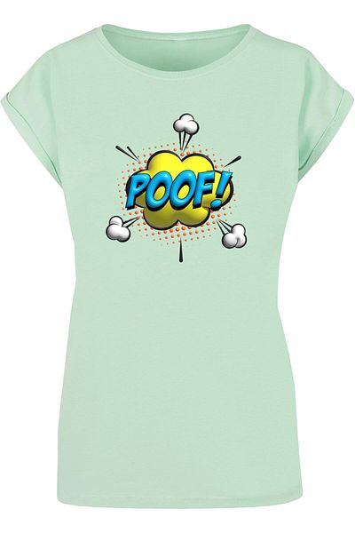 Merchcode Damen Ladies Poof Comic Extended Shoulder Tee