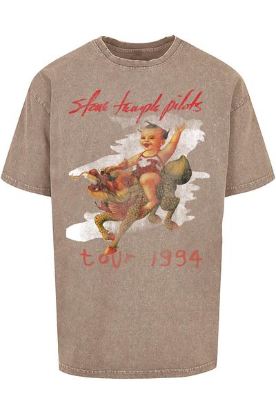 Merchcode Herren Stone Temple Pilots - Tour 94 Acid Washed Oversize Tee