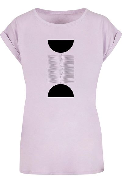 Merchcode Ladies Abstract Lines Extended Shoulder Tee