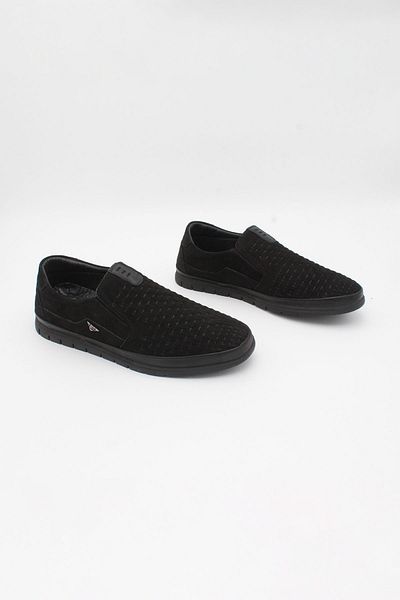 ENDİCAN 825 1310-2 Men's Genuine Leather Shoes Black Nubuck