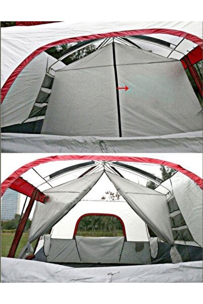 Realx 2 Odalı Aile Boyu Su Geçirmez Büyük Çift Katman Dayanıklı Kamp Çadırı 430x305x203 Cm