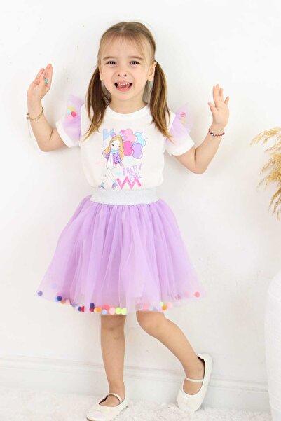 falcomini Djevojčički set od 2 delova od tkanine sa printom, za uzrast 3/6 go...