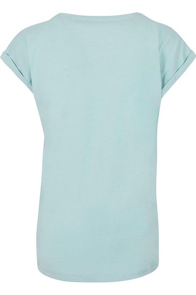 Merchcode Damen T-Shirt mit verlängerten Schultern und abstrakten Wellen