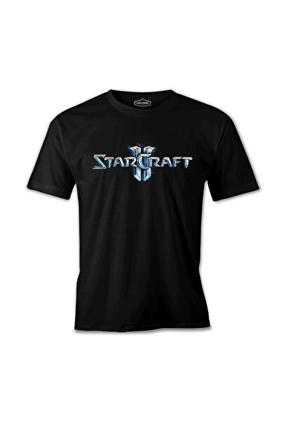 Lord T-Shirt تي شيرت رجالي أسود بشعار Starcraft