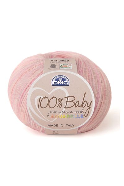 Dmc Wool yarn for knitting and crocheting 100% Baby Aquarelle Pure Merino Wool, 50g/225m, 1340
