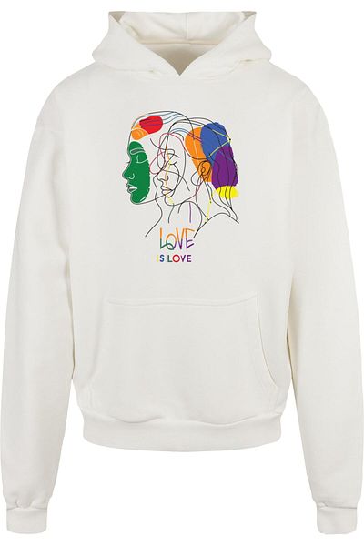 Merchcode Love Is Love Kapuzenpulli in Übergröße
