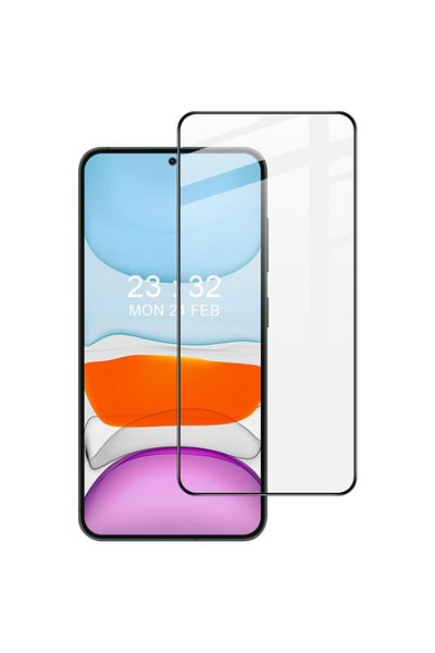 REDz Accessories Folie de sticlă securizată pentru Samsung Galaxy S25, antișoc, ecran complet, margini negre