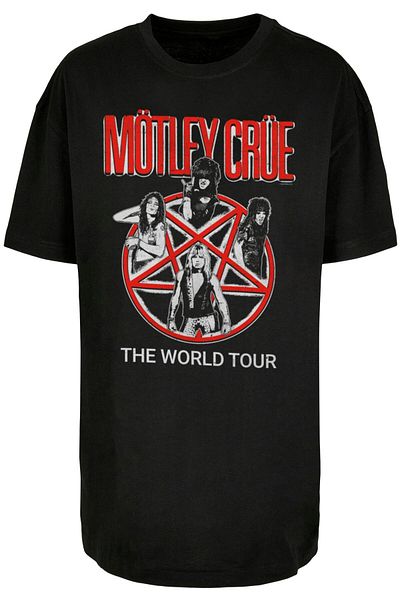 Merchcode Damen Ladies Motley Crue - Vintage World Tour Oversized Boyfriend Tee