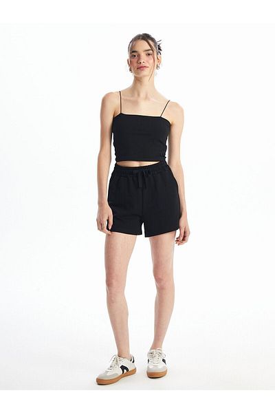 LC Waikiki Women's Elastic Waist Straight Shorts