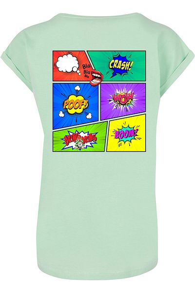Merchcode Damen Ladies Book Comic Extended Shoulder Tee