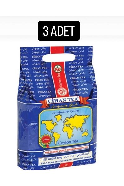 CSM Cihan Tea 3 Li Set 1200 g Bergamot Scented Bulk Ceylon Runaway Tea