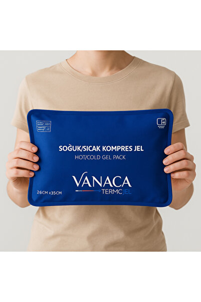 Vanaca Grup Termojel Sıcak Soğuk Kompres Jel Isıtıcı Jel Soğutucu Jel Kendinden Kumaş Kaplamalı 26cm X 35cm