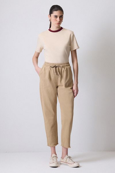 Touché Privé Ribbon Collar Short Sleeve T-Shirt