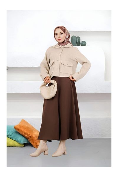 MODA Scuba Fabric Bell Skirt