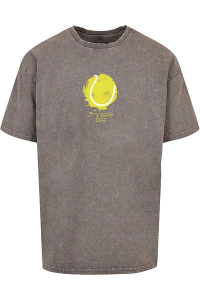 Merchcode Herren Its Tennis Time Acid Washed Oversized Tee