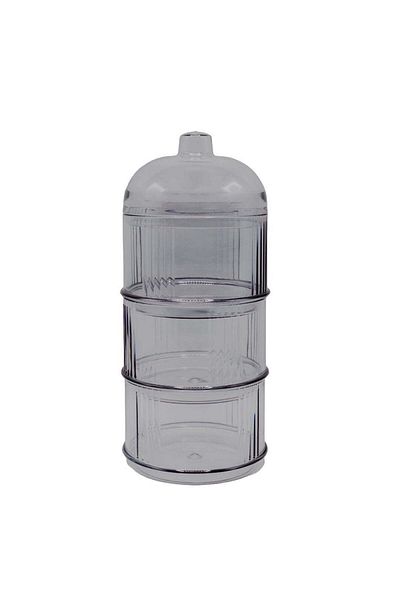 Generic 3-piece multi-use plastic food containers with lids
